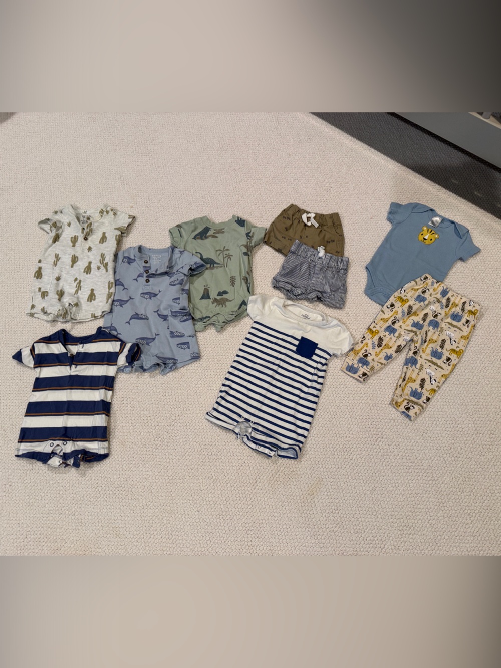 Carter's Baby Toddler Mix Navy White Blue Green Multi Outfit Set